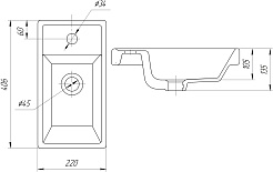 Misty Тумба с раковиной Урал 40 белая – фотография-4